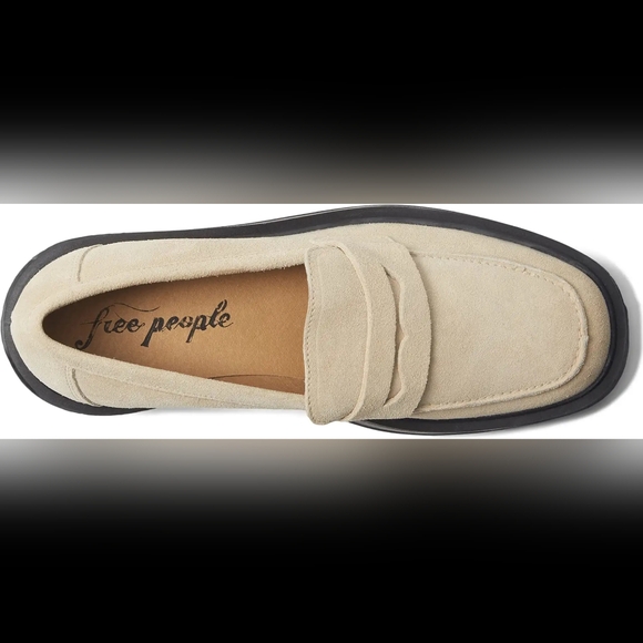 Free People Nico Platform Loafers Cappuccino Suede EU Size 38, US 7.5 - Picture 7 of 8